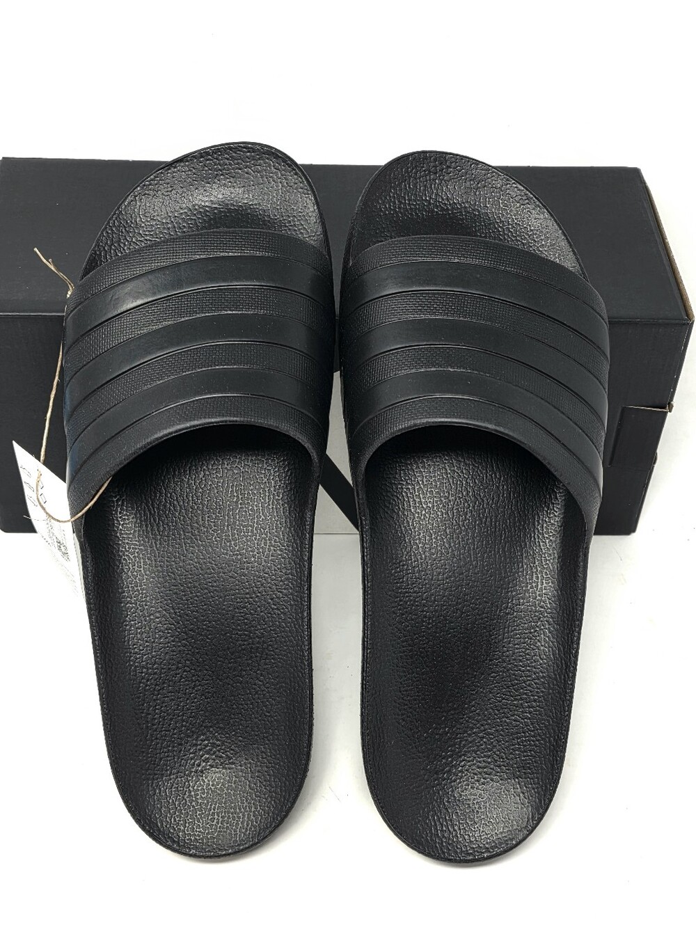 Adidas Adilette Aqua Slides F35550 Men's Size M 11 / W 12 Black Quick Dry NIB - Picture 4 of 12
